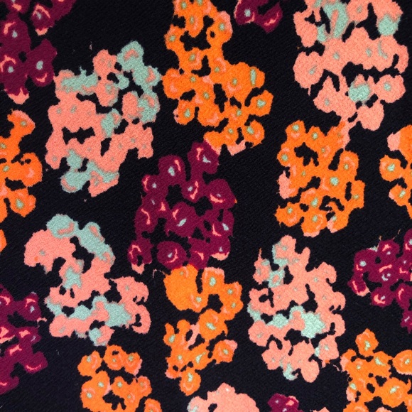 LuLaRoe Cassie Skirt. Pink Orange Floral. Large. - Picture 4 of 4